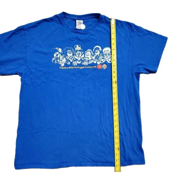 McDonalds Kerwin Frost McNugget Buddies Blue T-Shirt Employee Crew Men's XL - Picture 5 of 8